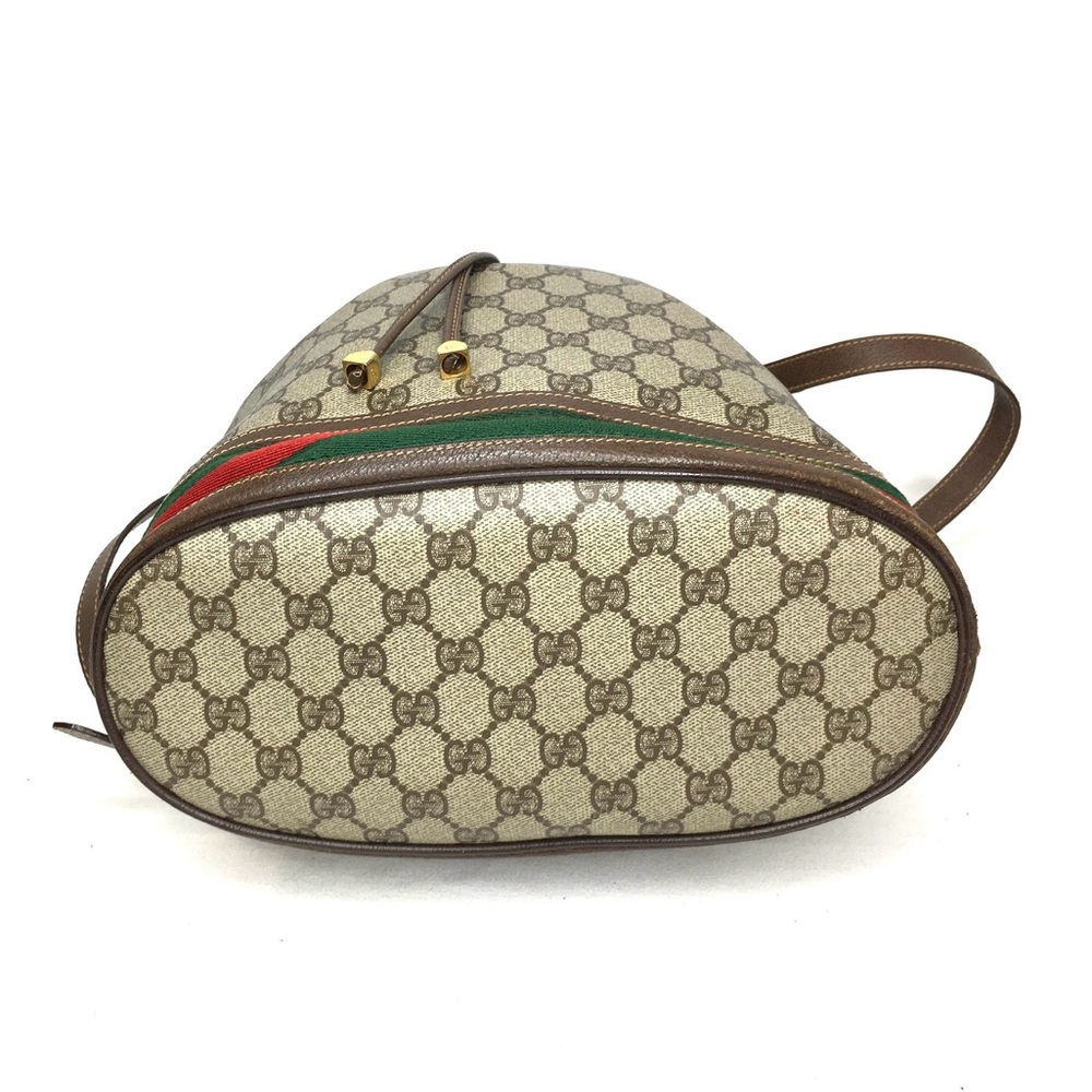 Authentic Gucci brown monogram coated canvas bucket bag - Picture 7 of 15